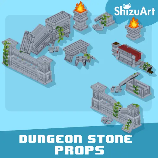 Dungeon Stone Props 预览图