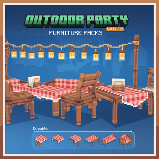 Anteprima di Outdoor Party Furniture Vol.2 [Dyeable]
