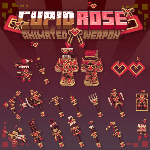 Imagen previa de Cupid Rose Animated Weapon Set