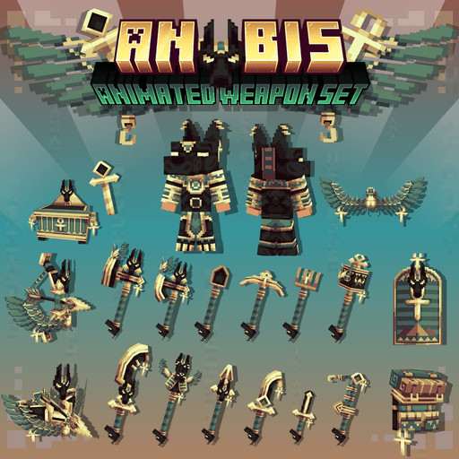 Imagen previa de Egypt Anubis Animated Weapon Set