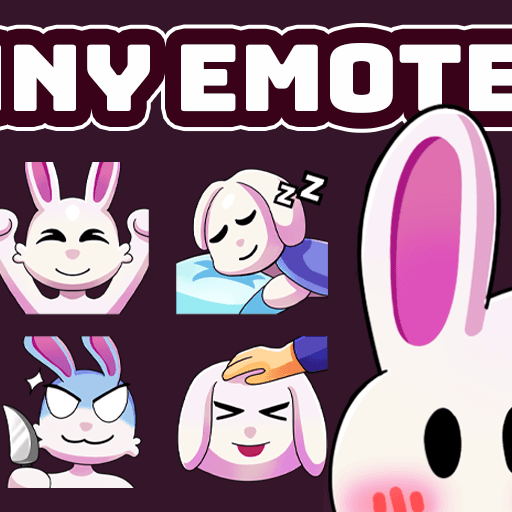 Drawn Bunny Emojis Pack | NycoleART preview image