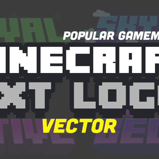 Minecraft Gamemodes Text Logo Vector 预览图