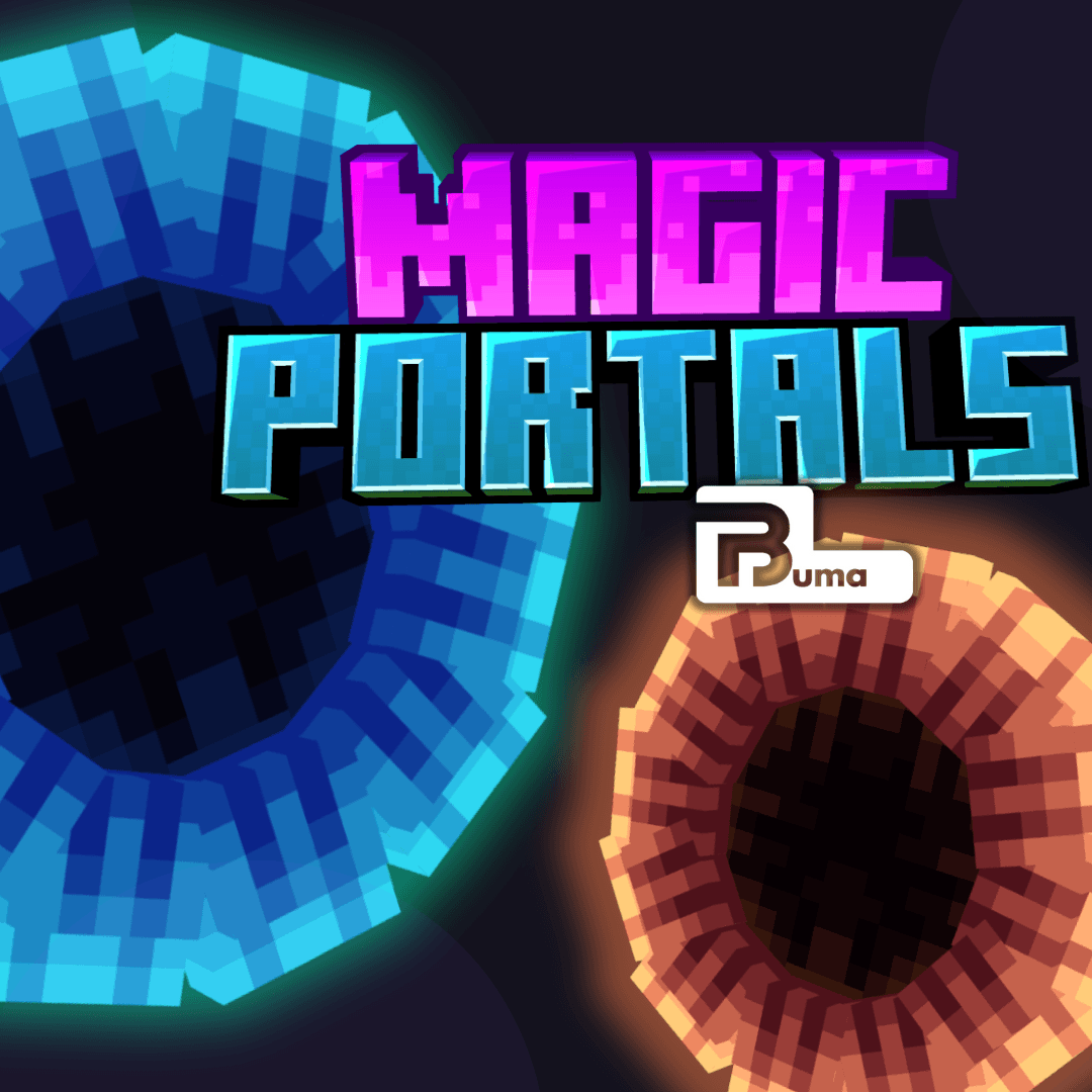 Magic portals pack with 7 different color variations for minecraft