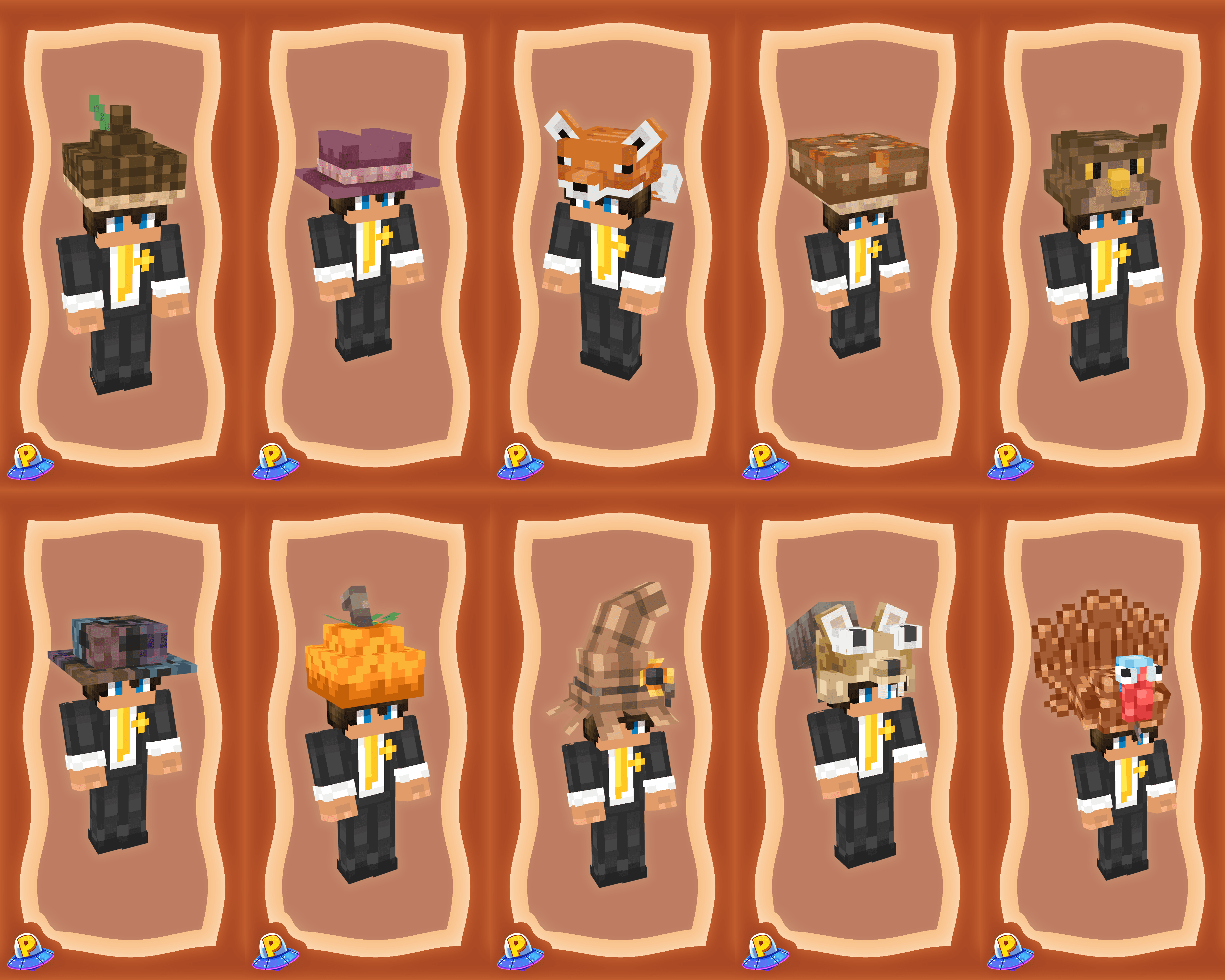 The display of 3d models for the Fall Hats product by iPlexity.