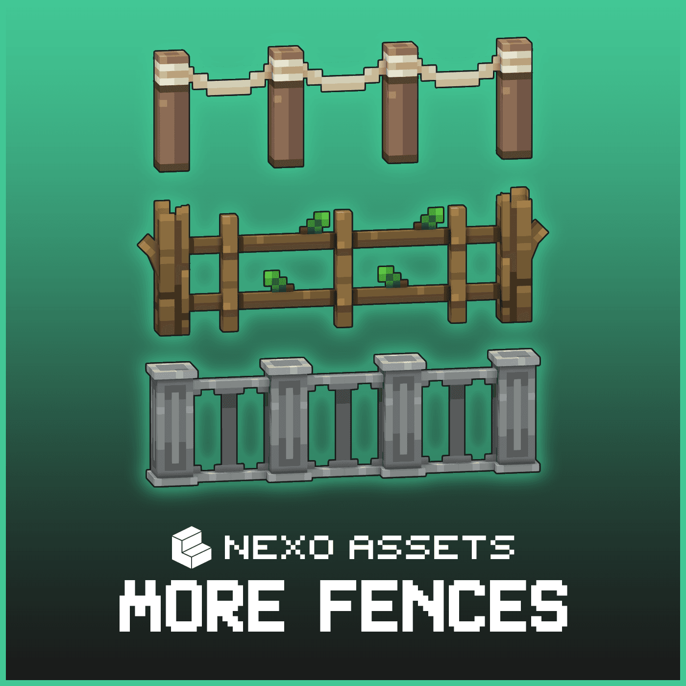 New fence models for Minecraft: Java Edition.