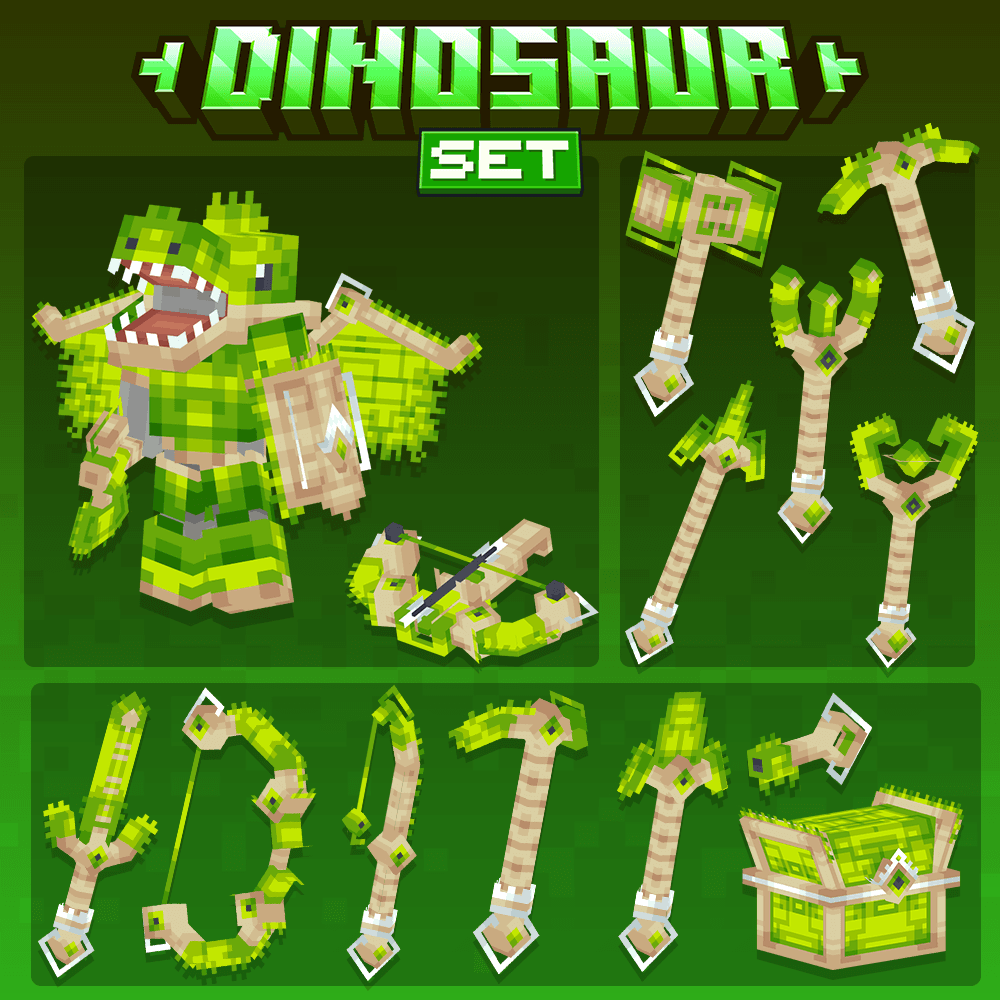 dinosaur tools weapons cosmetic set