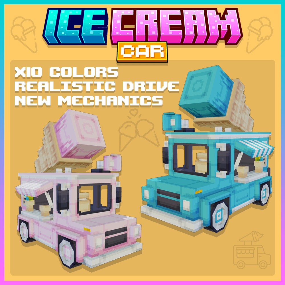 ice cream car minecraft blockbench