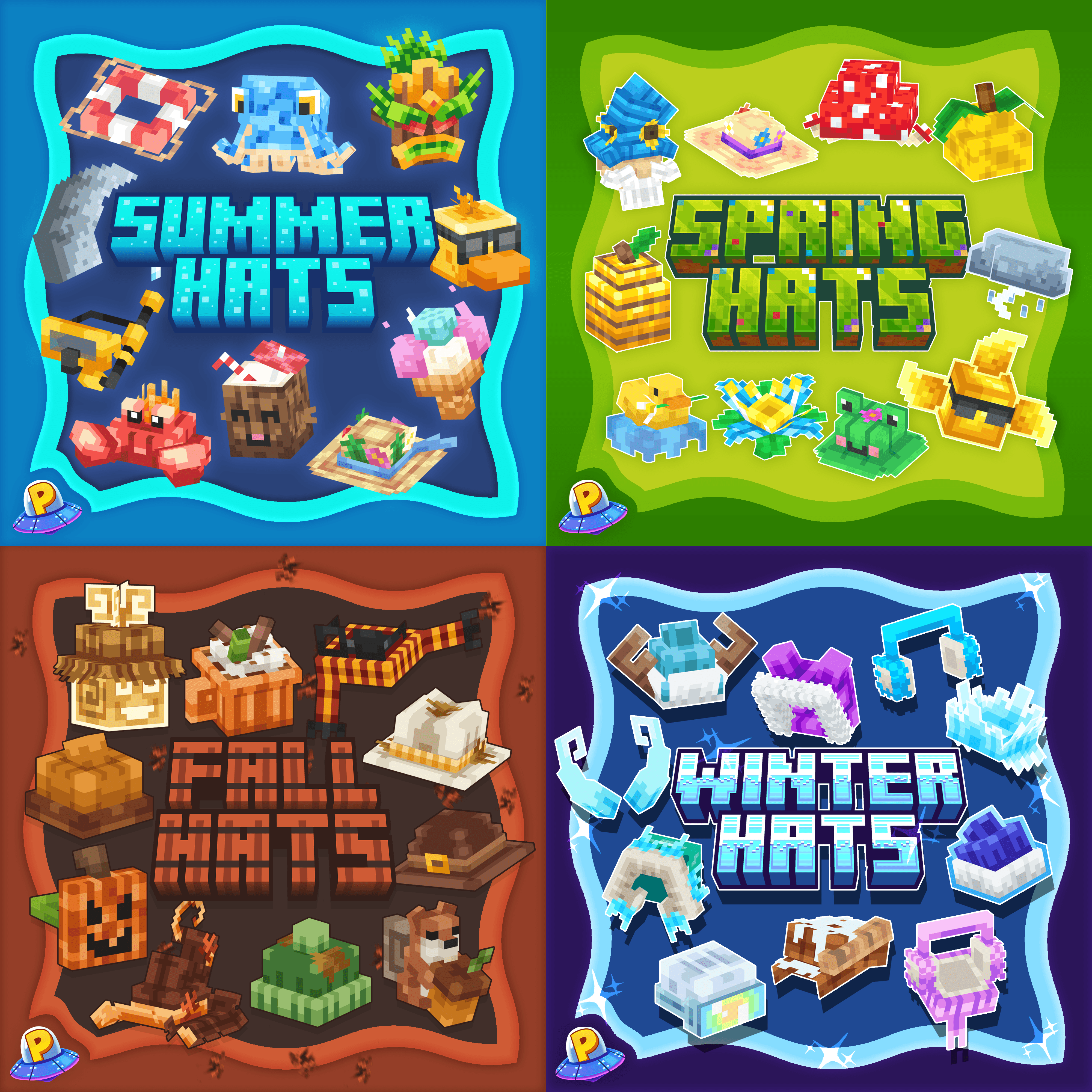 The main thumbnail for the Seasonal Hats Bundle 2025 product by iPlexity.