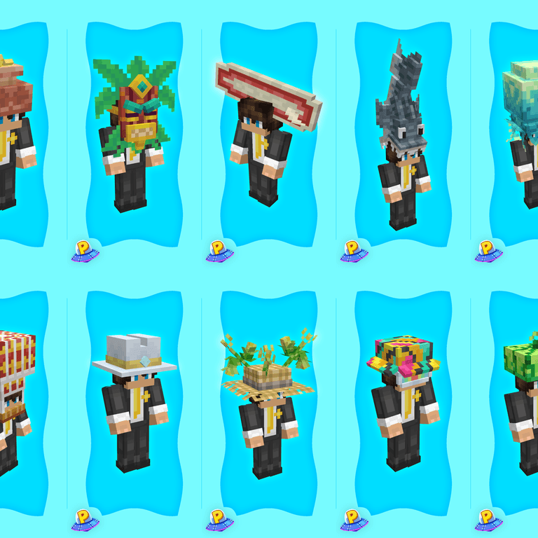 The display of 3d models for the Summer Hats product by iPlexity.