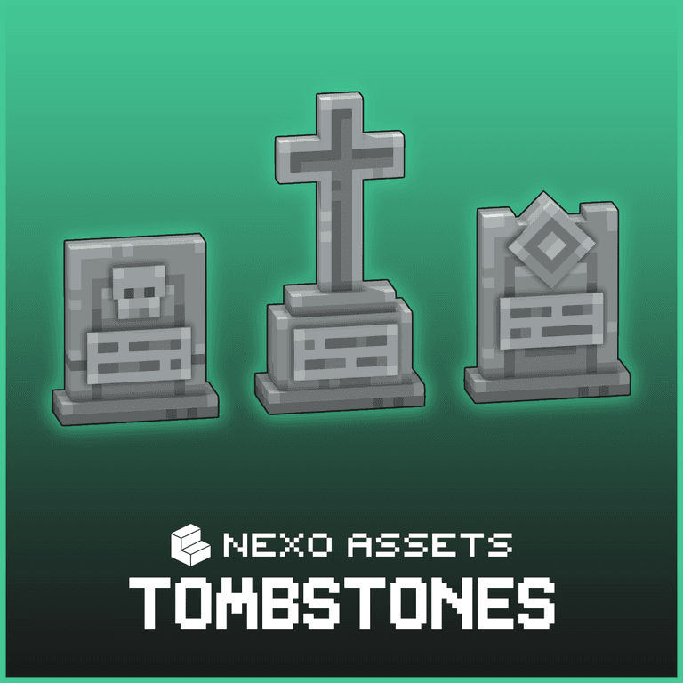 Tombstone models for Minecraft: Java Edition.