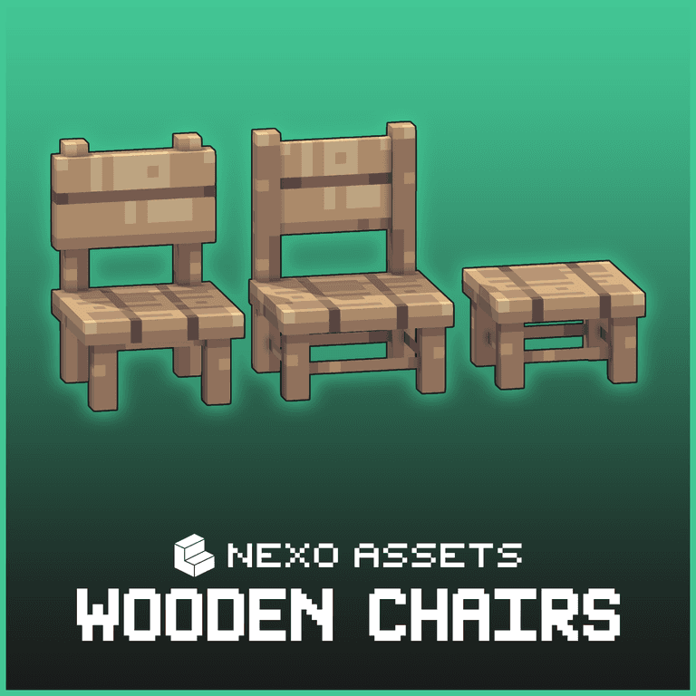 Wooden chair furniture models for Minecraft: Java Edition