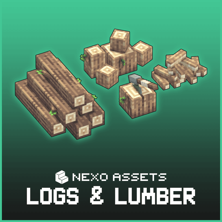 Logs and lumber models for Minecraft: Java Edition