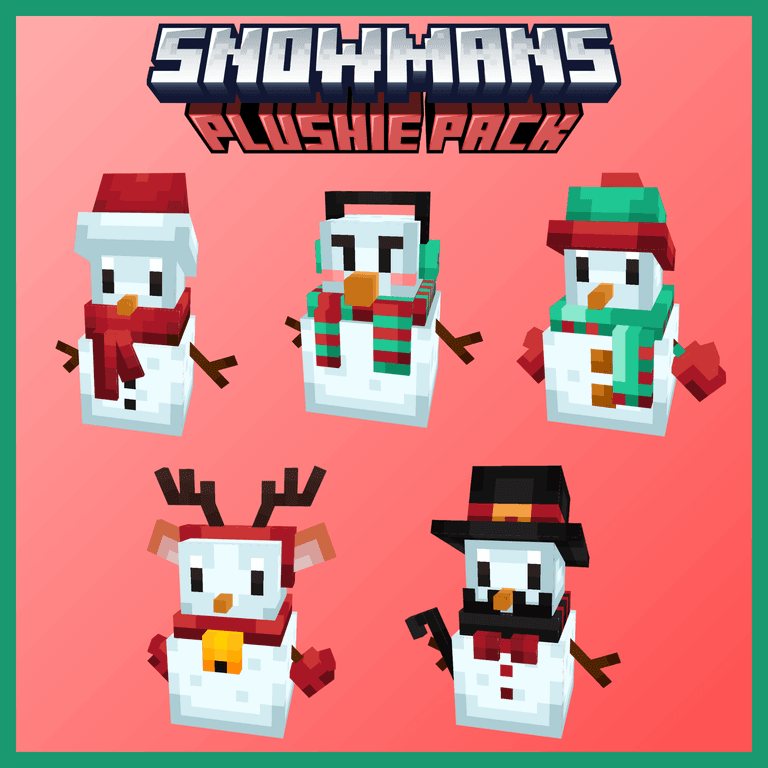 Snowmans plushie pack poster