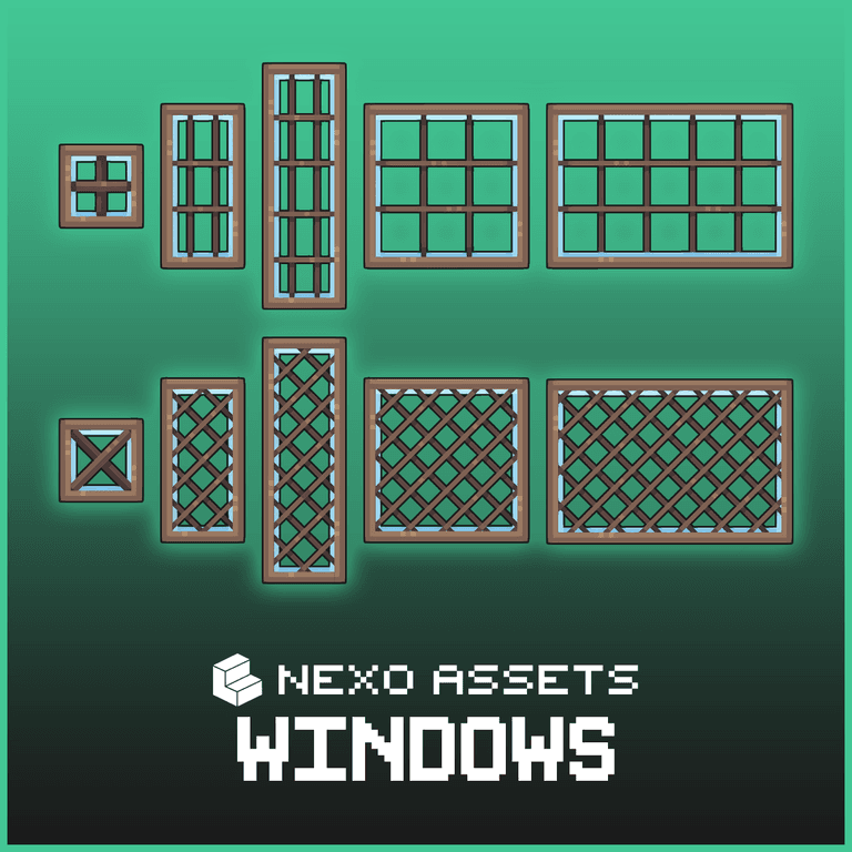 Custom wooden window models for Minecraft: Java Edition.
