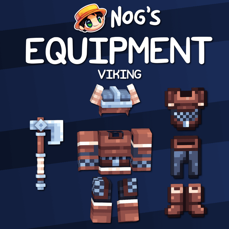 Viking armor and axe for Minecraft: Java Edition.