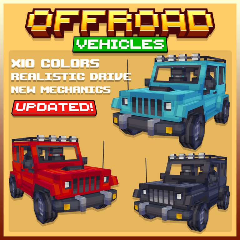 offroad vehicles blockbench minecraft vehicles cars mounts