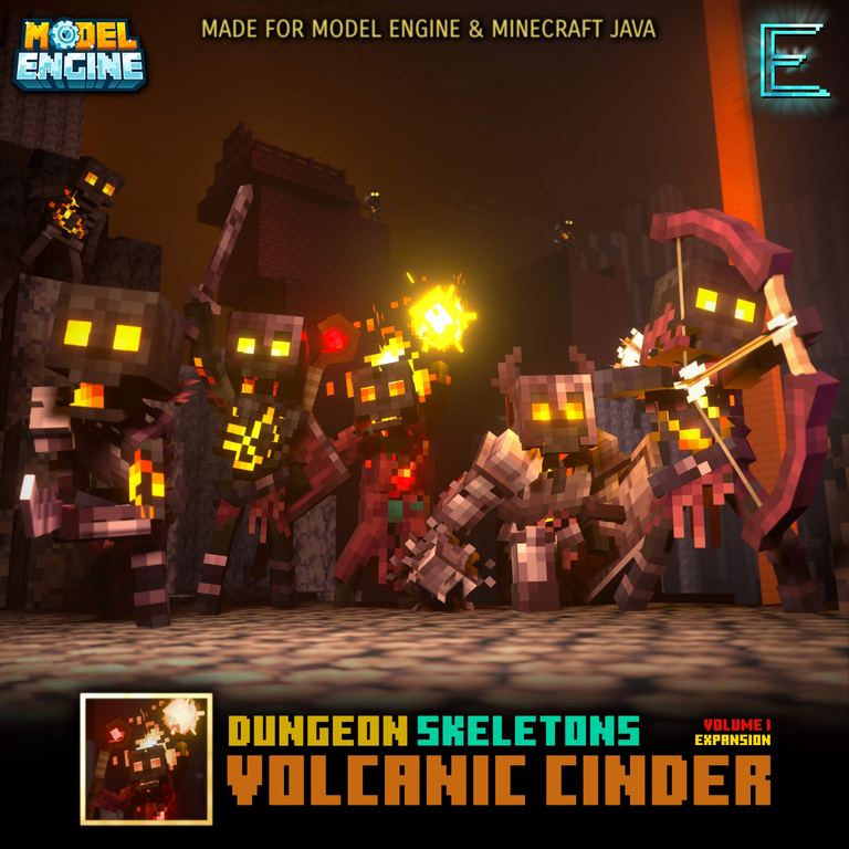Dungeon skeletons: Volcanic cinder