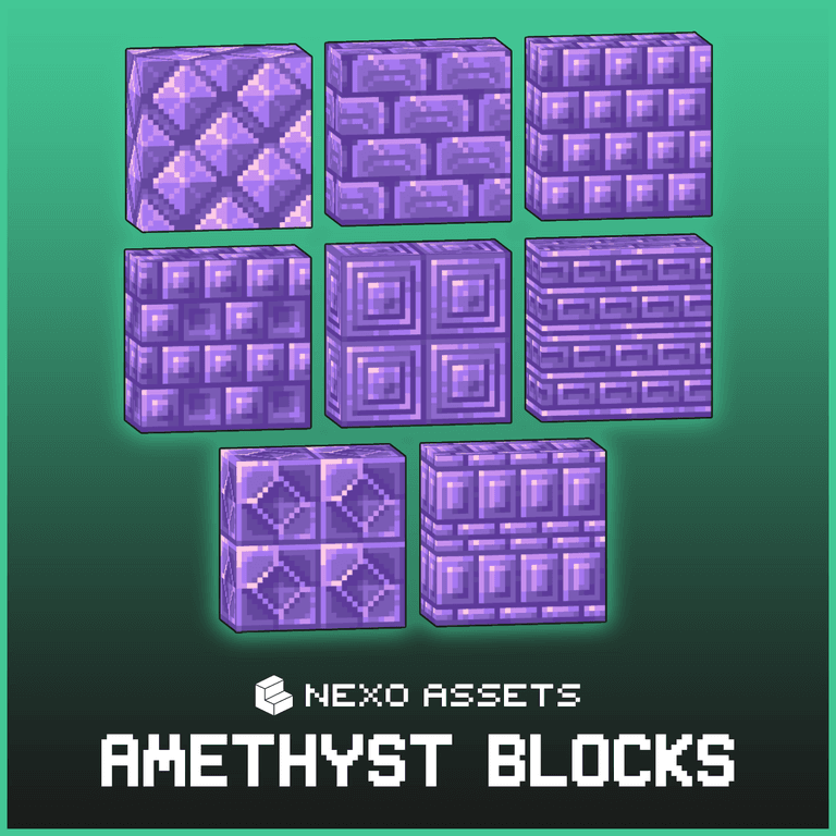 New amethyst blocks for Minecraft: Java Edition.