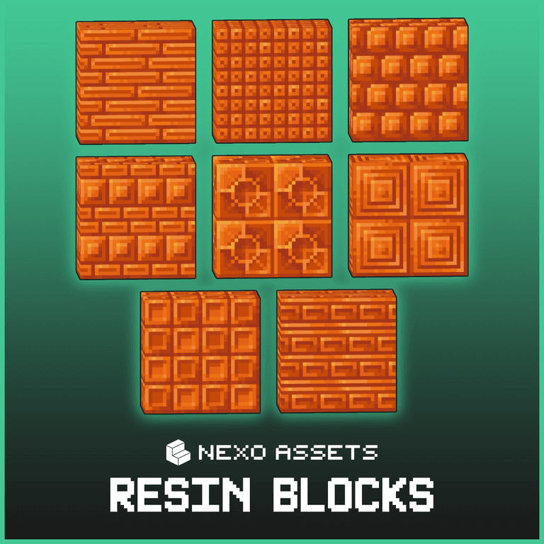 More custom resin block variants for Minecraft: Java Edition.