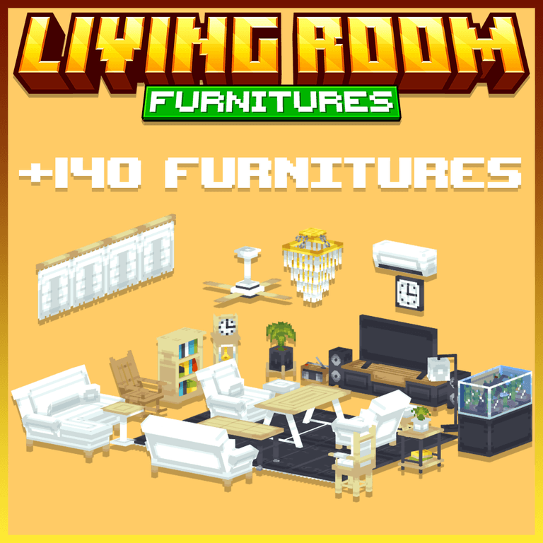 minecraft blockbench mcmodels living room furnitures