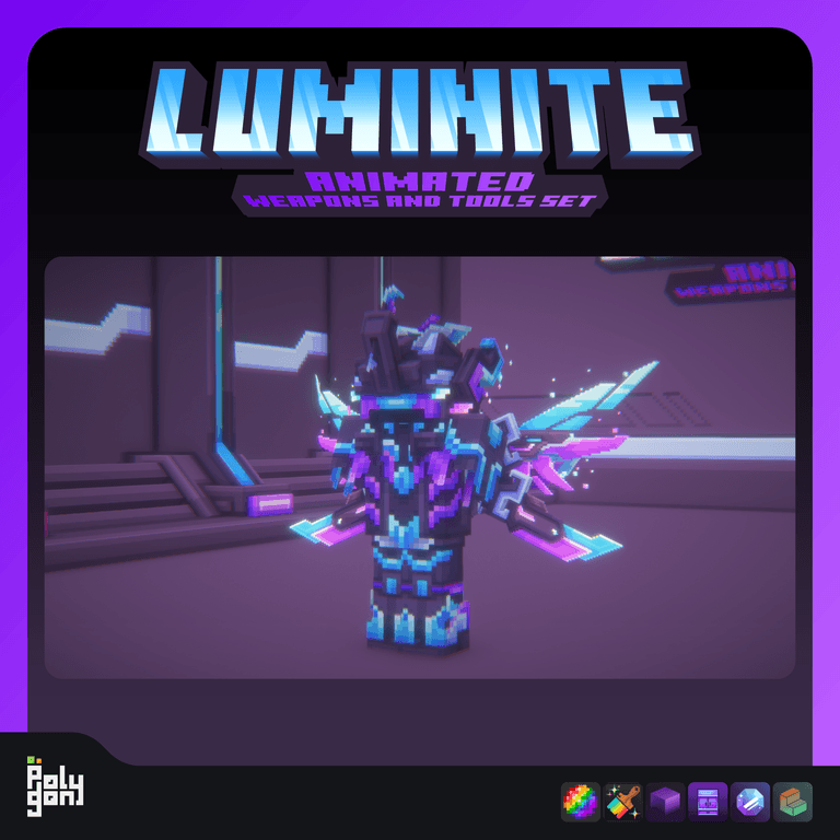 Luminite Animated Weapons and Tools Set (64x) - MCModels