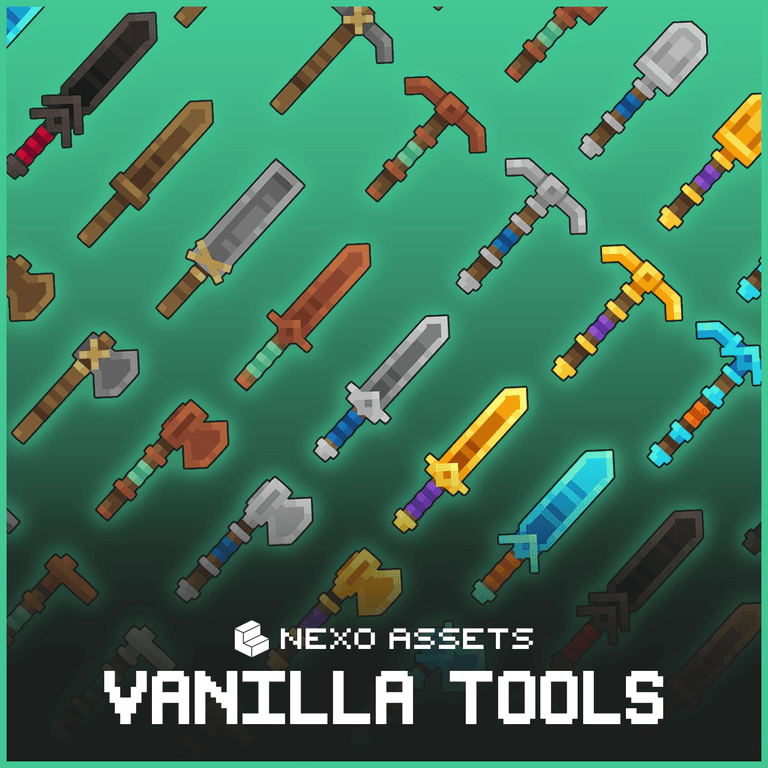 Custom 3D vanilla tools for Minecraft: Java Editon.