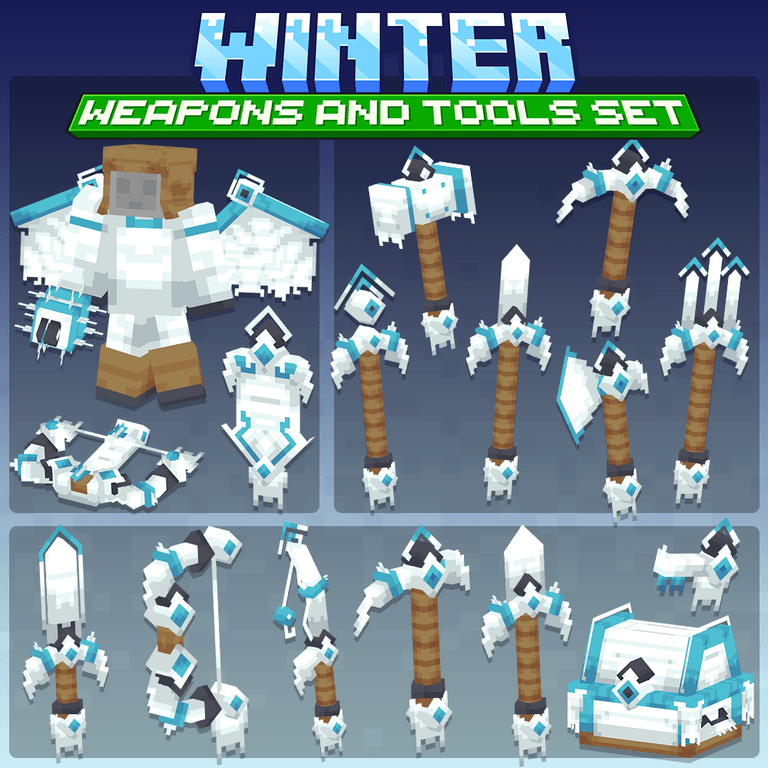 winter tools weapons cosmetics armor set