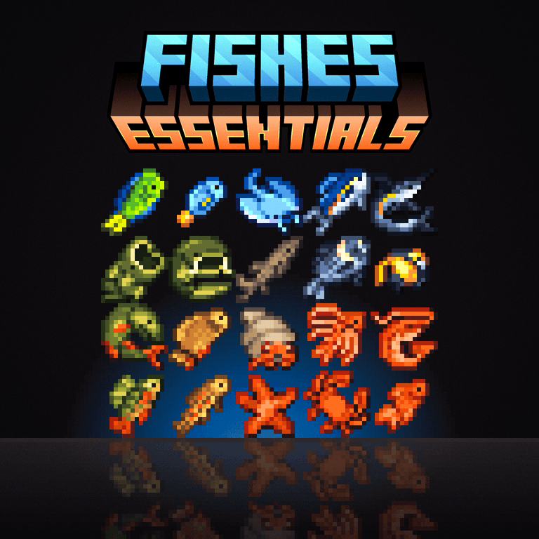Minecraft styled fishes