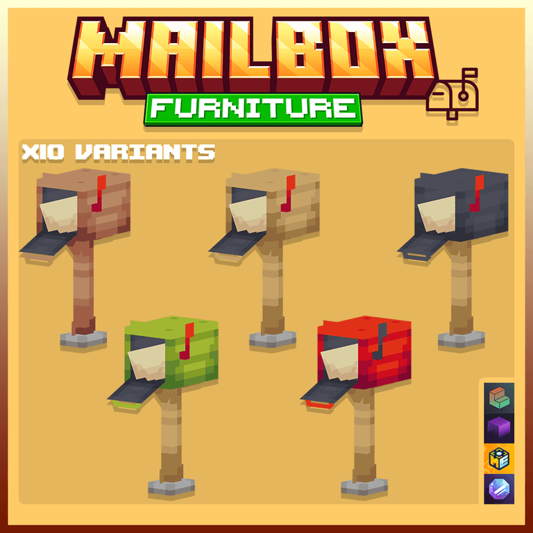 mailbox furniture props decor pack minecraft blockbench