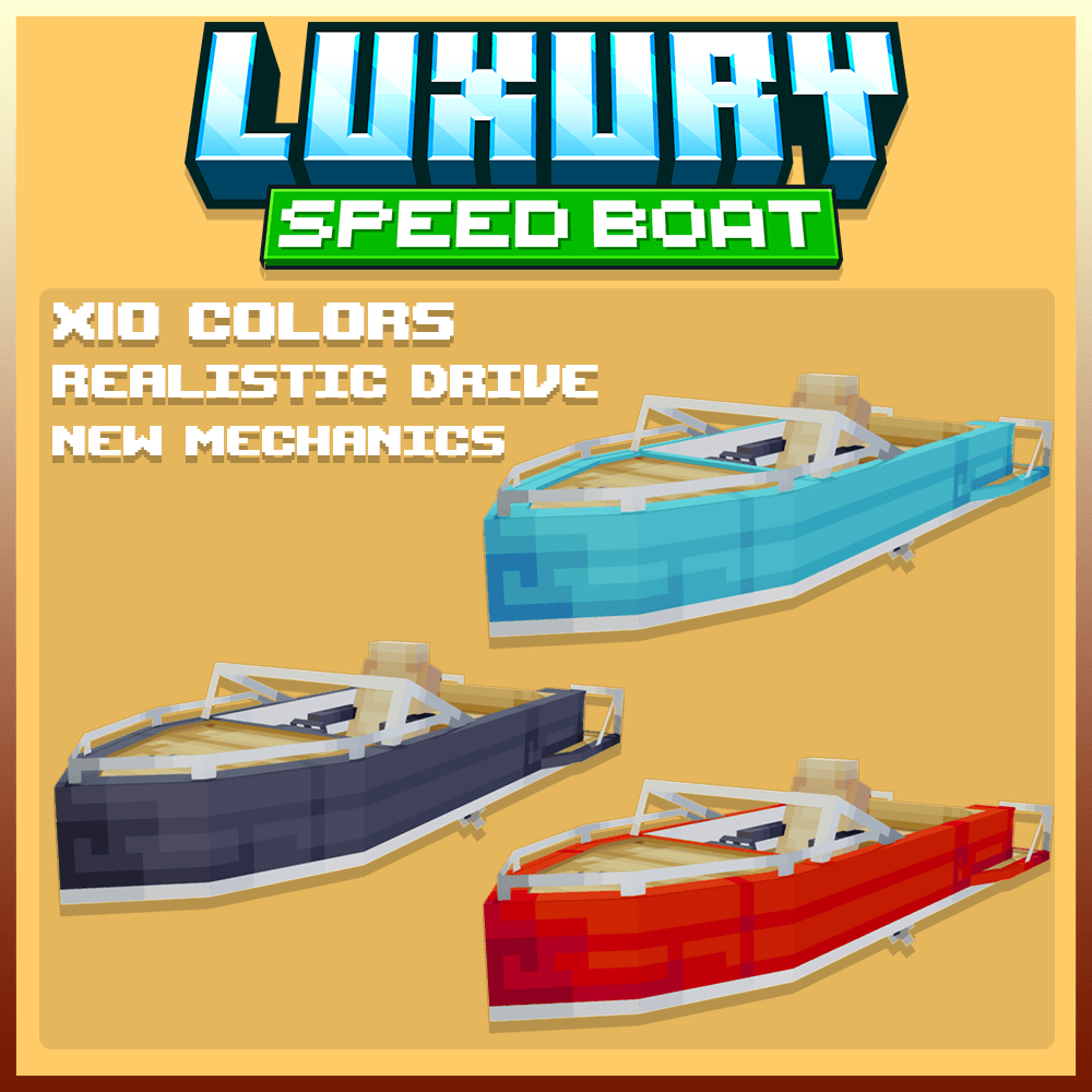 luxury speed boat minecraft blockbench vehicles mounts