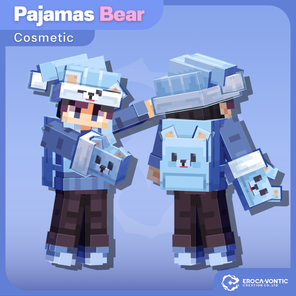 Pajamas Bear Cosmetic (Dyeable)